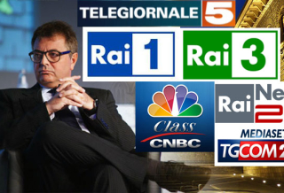 LE DICHIARAZIONI DI SILEONI SU MPS RIPRESE DALLE TV