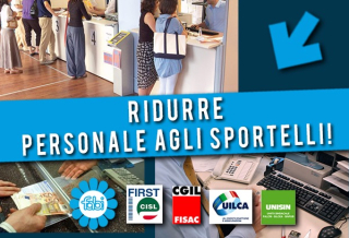 SINDACATI: RIDURRE PERSONALE AGLI SPORTELLI