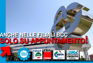 ANCHE NELLE FILIALI BCC SOLO SU APPUNTAMENTO