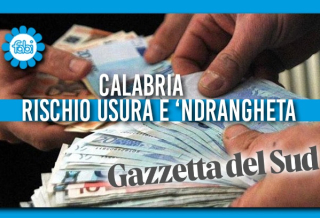 RISCHIO USURA E ’NDRANGHETA IN CALABRIA, ALLARME FABI: «PREOCCUPATI PER LA SICUREZZA DEI BANCARI»