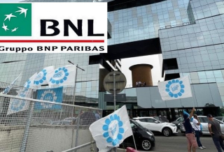 BNL, SIT-IN SOTTO LA DIREZIONE GENERALE DELLA BANCA