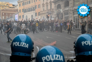 «SOLIDARIETÀ ALLA CGIL E ALLE FORZE DELL'ORDINE»