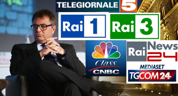 LE DICHIARAZIONI DI SILEONI SU MPS RIPRESE DALLE TV