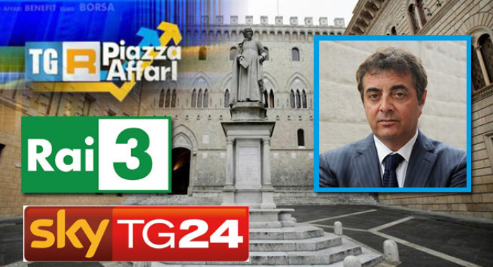 PIANO MPS E BANCHE VENETE: SILEONI OSPITE AL TG3 E SKY TG24