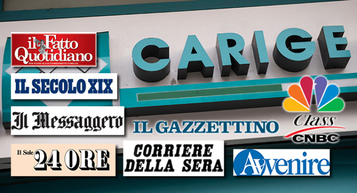 CARIGE, LA FABI SU TUTTI I QUOTIDIANI