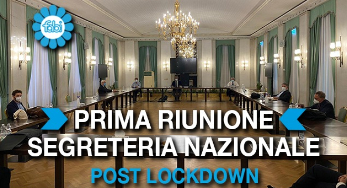 PRIMA RIUNIONE DELLA SEGRETERIA NAZIONALE FABI DOPO IL LOCKDOWN