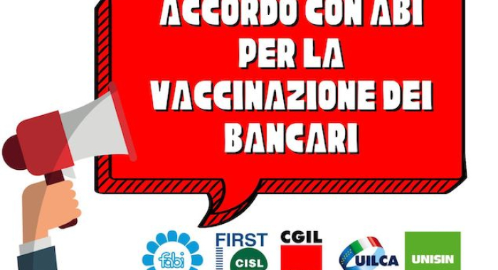 ACCORDO CON ABI PER LA VACCINAZIONE DEI BANCARI