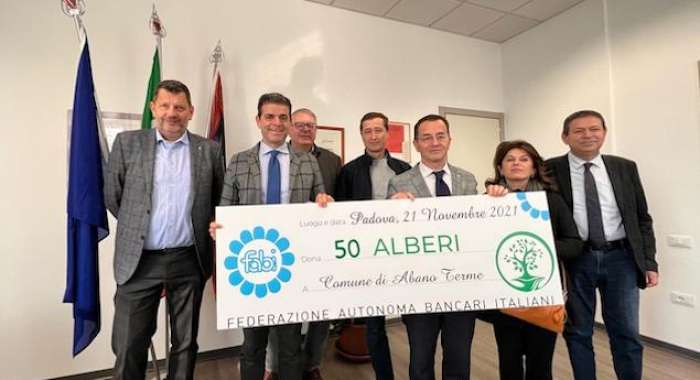 LA FABI DI PADOVA DONA 50 ALBERI AL COMUNE DI ABANO TERME